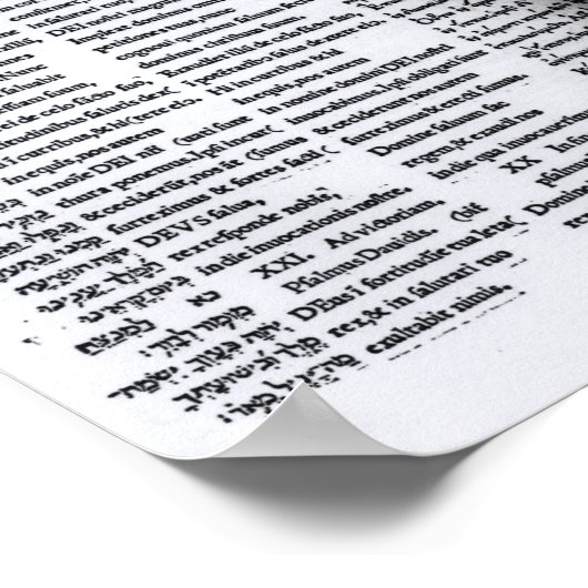 Psalm van David: Psalterim Octaplums, 1516 Poster (Hoek)