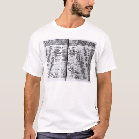 Psalm van David: Psalterim Octaplums, 1516 T-shirt (Voorkant)