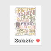 Psalm voor Ouderdom Hand Lettering Sticker (Vel)