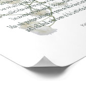 Psalm, Witte Bloem, Waarde Poster Papier (Mat) (Hoek)