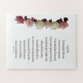 Psalm, witte Roos ventilator, uitdagende puzzel (Horizontaal)