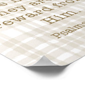 Psalmen 127 Schrift kunst aan de muur Poster (Hoek)