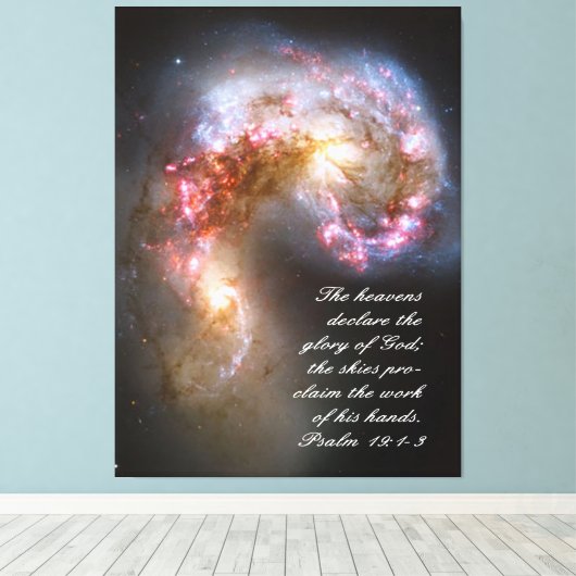 Psalmen 19 Inspirerend Canvas Print (Insitu (Houten vloer))