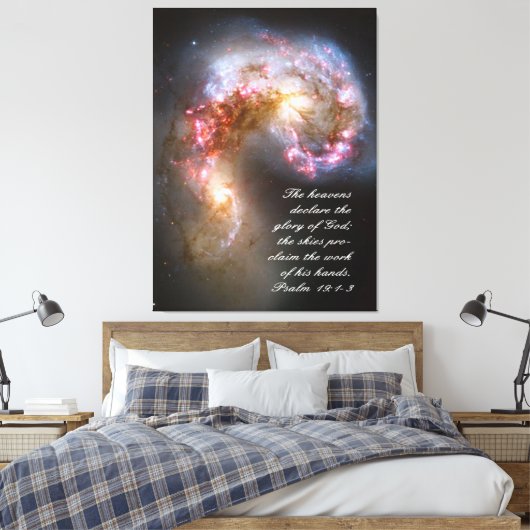 Psalmen 19 Inspirerend Canvas Print (Insitu (Slaapkamer))