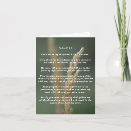 Psalmen 23: 1-6 kaart (Voorkant)