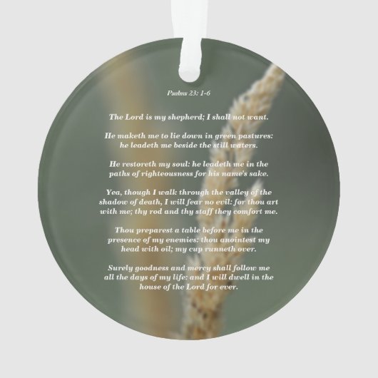 Psalmen 23: 1-6 ornament (achterkant)