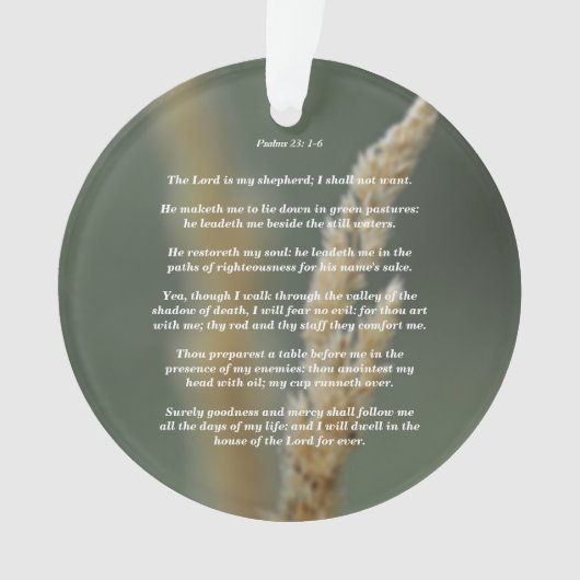 Psalmen 23: 1-6 ornament (voorkant)