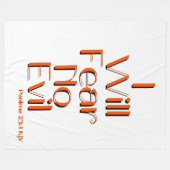 Psalmen 23:4 Bijbelvers citaat Fleece Deken (Voorkant (Horizontaal))