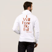 Psalmen 23:4 Bijbelvers Quote Full-Zip Mannen Hoodie (Achterkant volledig)