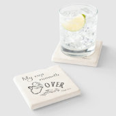 Psalmen 23:5 Mijn Cup Runneth Over Stenen Onderzetter (Zijkant)