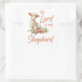 Psalmen 23 De Heer is mijn herder Christelijk Gelo Vierkante Sticker (Tas)