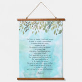 Psalmen 23 Eucalyptus en Waterverf Hangend Wandkleed (Voorkant)
