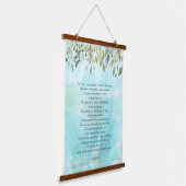 Psalmen 23 Eucalyptus en Waterverf Hangend Wandkleed (Gebogen)