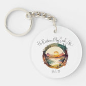 Psalmen 23 Hij herstelt mijn ziel acryl Sleutelhan Sleutelhanger (Voorkant)