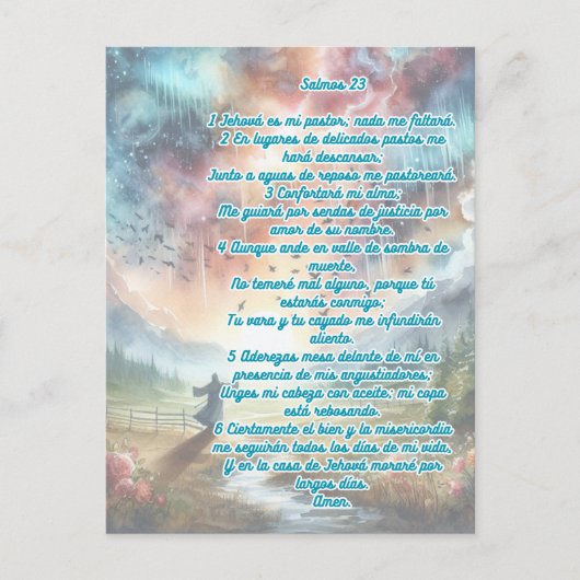 Psalmen 23 in het Spaans Briefkaart (Voorkant)