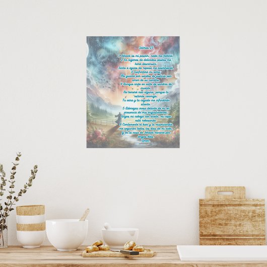 Psalmen 23 in het Spaans Poster (Keuken)