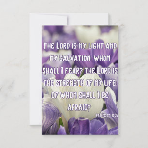 Psalmen 27:1 KJV Bijbel Schrift Pic Groet Kaart