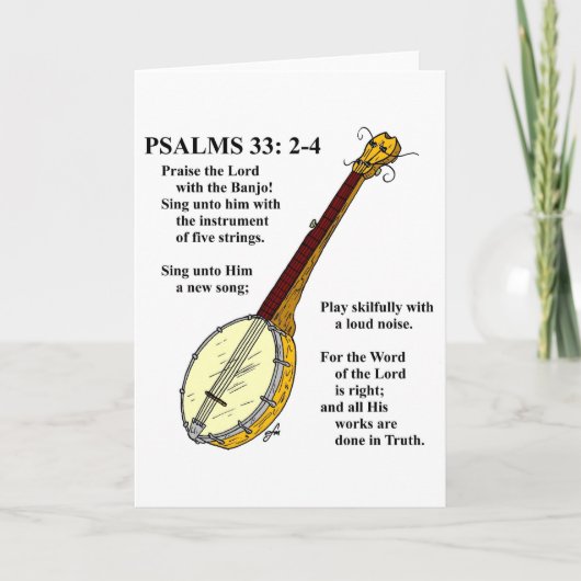 PSALMEN 33: Paise Lord met de Banjo Kaart (Voorkant)