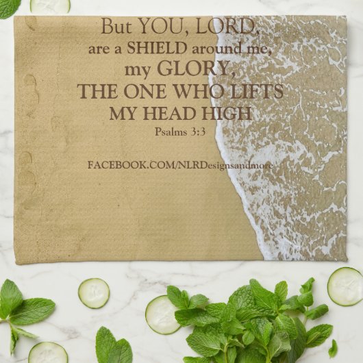 Psalmen 3:3 Mijn Schild Theedoek (Gevouwen)