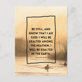 Psalmen 46:10 KJV Wees Stil Christelijke Bijbelver Briefkaart