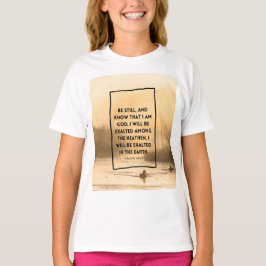Psalmen 46:10 KJV Wees Stil Christelijke Bijbelver T-shirt