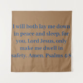 Psalmen 4:8 / Tapijt Wandkleed (Voorkant)