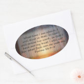 Psalmen 56: 3-4 ovale sticker (Envelop)