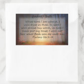 Psalmen 56: 3-4 rechthoekige sticker (Tas)
