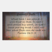 Psalmen 56: 3-4 rechthoekige sticker (Voorkant)