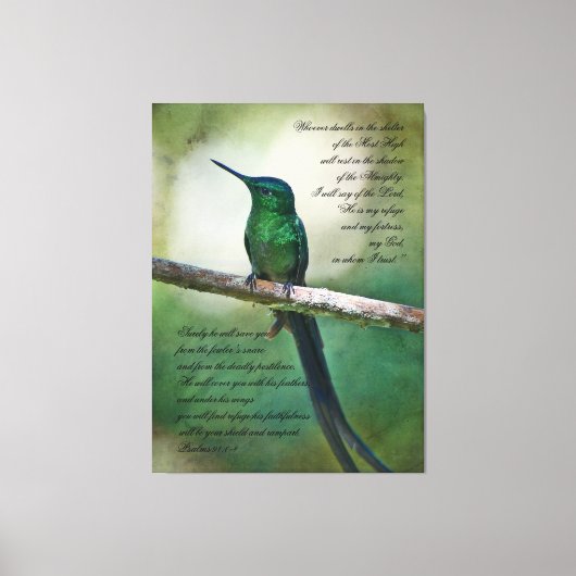 Psalmen 91:1-4 Inspirerend Canvas Print (Voorkant)