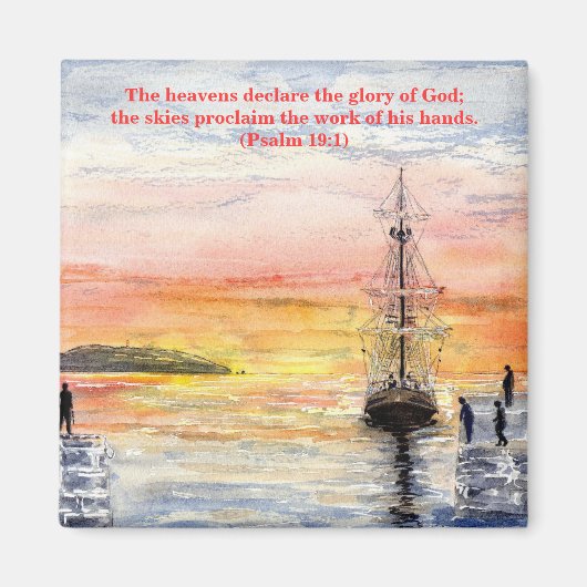 'Psalmen & Aquarellen' Magneet (Voorkant)