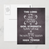 Psalmen Bijbelvers: Rots en hoge toren Briefkaart (Voorkant / Achterkant)