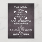 Psalmen Bijbelvers: Rots en hoge toren Briefkaart (Voorkant)