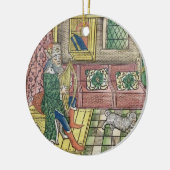 Psalmen: frontispiece die King David laat zien ter Keramisch Ornament (Links)