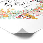 Psalmen God zit in haar florale reuze Bijbel Poster (Hoek)