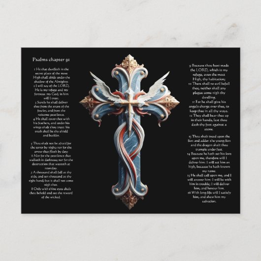 Psalmen hoofdstuk 91 Briefkaart (Voorkant)