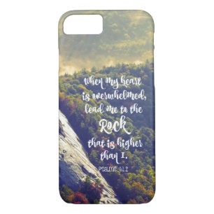 Psalmen: Leid me naar de Rock Bible Verse Case-Mate iPhone Case