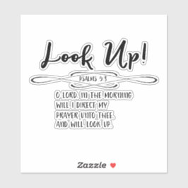 Psalmen Ochtend Gebed Bijbel Verse Sticker