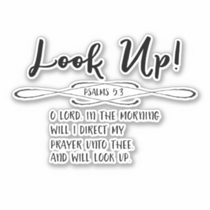 Psalmen Ochtend Gebed Bijbel Verse Sticker
