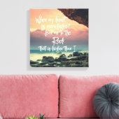 Psalmen: Wanneer mijn hart overweldigd bijbel vers Canvas Afdruk (Insitu (Woonkamer))