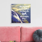 Psalmen: Wanneer mijn Hart Overweldigd Vers is Canvas Afdruk (Insitu (Woonkamer))