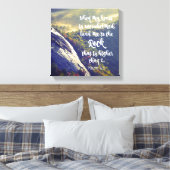Psalmen: Wanneer mijn Hart Overweldigd Vers is Canvas Afdruk (Insitu (Slaapkamer))