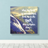 Psalmen: Wanneer mijn Hart Overweldigd Vers is Canvas Afdruk (Insitu (Houten vloer))