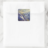 Psalmen: Wanneer mijn Hart Overweldigd Vers is Vierkante Sticker (Tas)