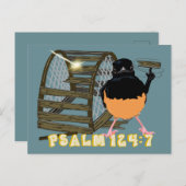 Psalmen — Witte gerompte Shama Briefkaart (Voorkant / Achterkant)