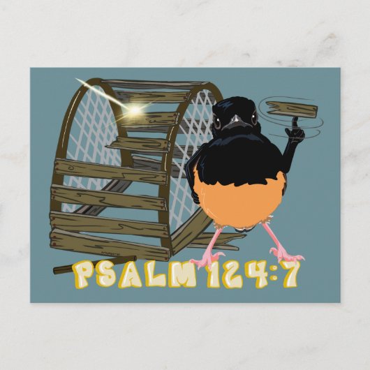 Psalmen — Witte gerompte Shama Briefkaart (Voorkant)