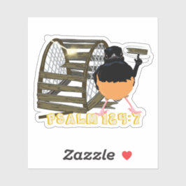 Psalmen — Witte gerompte Shama Sticker