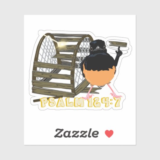 Psalmen — Witte gerompte Shama Sticker (Vel)