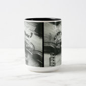 Psalmen: Zing tot Hem het Bijbelvers Tweekleurige Koffiemok (Center)