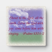 Psalms 100:1-2 fotoplaat (Voorkant)